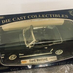 Vintage MIRA Carmania Diecast 1:18 Scale 1964 Black Ford Mustang NWB